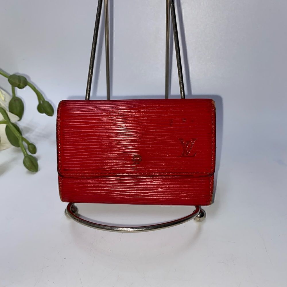 Authentic Louis Vuitton Epi Leather 6 Key Wallet Red